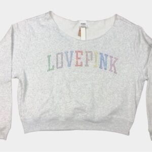 PINK Victoria's Secret Gray Love Pink Sweatshirt